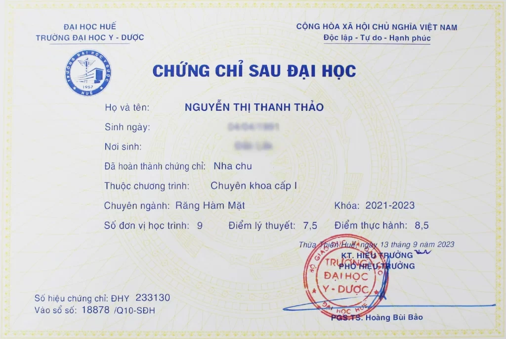 Chứng chỉ Điều trị Nha chu CKI