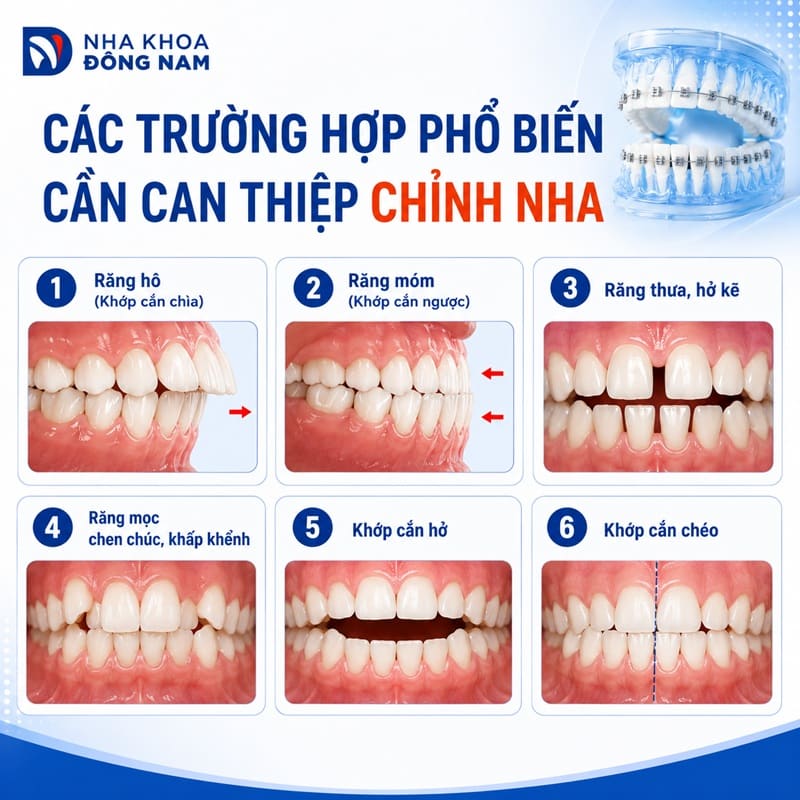 các trường hợp cần chỉnh nha