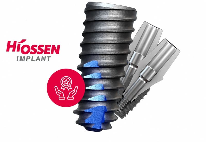 implant hiossen được sản xuất tại mỹ, có nhiều lựa chọn cho phục hình răng mất