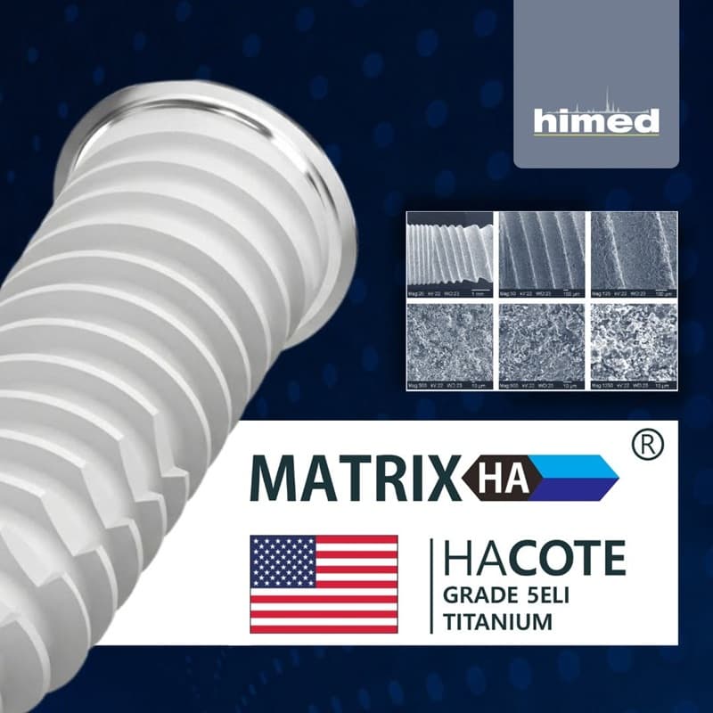 lớp phủ ha là đặc điểm nổi bật khi tìm hiểu dòng implant himed ha