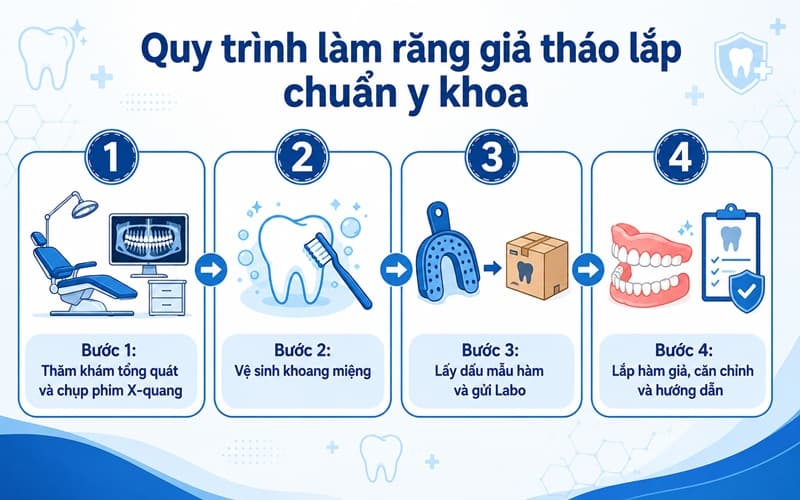 Quy trình làm răng giả tháo lắp