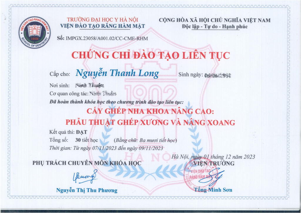 Chứng nhận chuyên môn