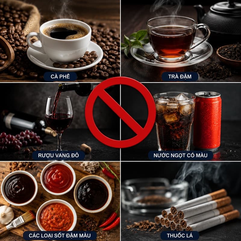 Những thực phẩm cần kiêng sau khi tẩy trắng răng